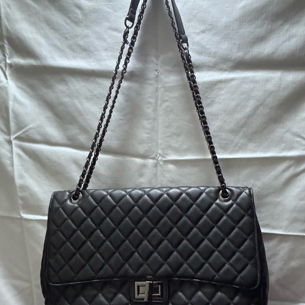 Black Quilted Chain Shoulder Bag